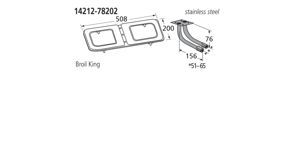 14212-78202 BBQ Burner - Broil King 1 14212-78202 BBQ Burner - Broil King