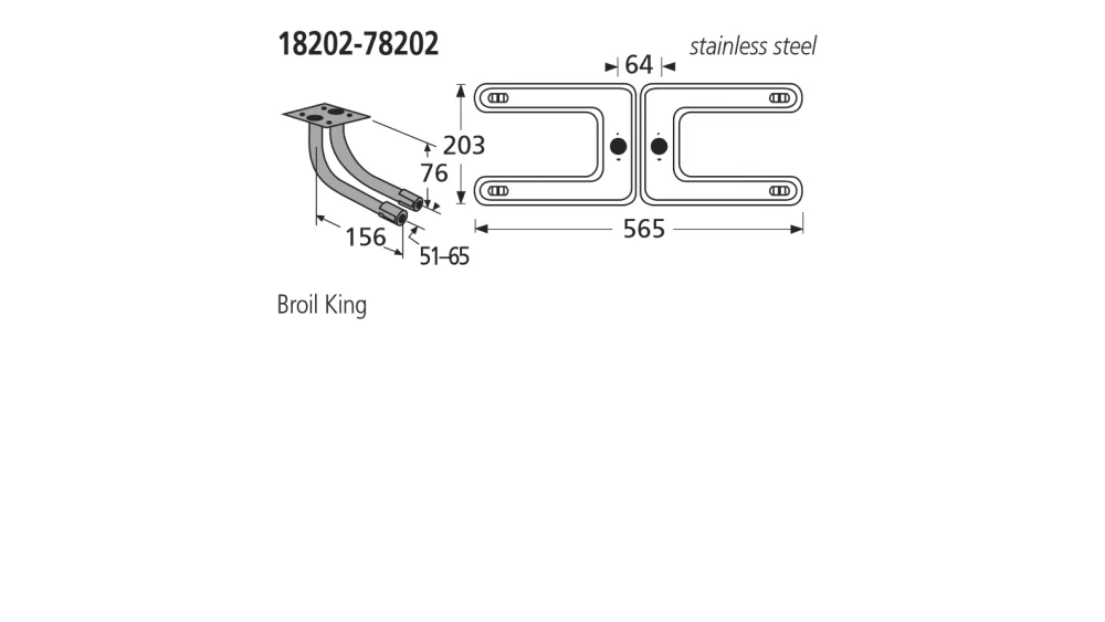 18202-78202 BBQ Burners - Sterling 1 18202-78202 BBQ Burners - Sterling
