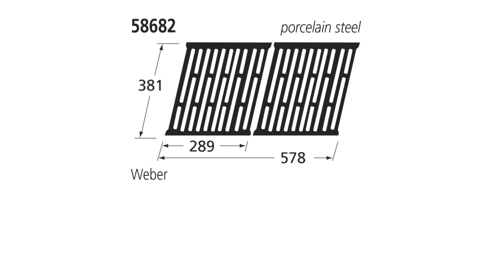 58682 BBQ Porcelain Steel Grill - Weber 1 58682 BBQ Porcelain Steel Grill - Weber