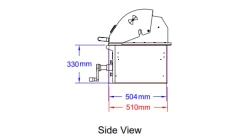 Bull Bison Built In Charcoal BBQ -Kitchen Grill Store Bison cout out diagram side 1000x563 1
