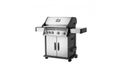 Napoleon Rogue RXT525SIBPSS-1-GB Gas BBQ - Free Cover & Accessories -Kitchen Grill Store Rogue R525SIB Prod Ang SS LidClsd ShlfUp DrsClsd SBClsd 1000x563 1
