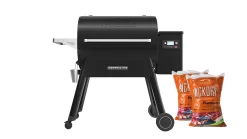 Traeger - Ironwood D2 885 Pellet BBQ - Free Cover And Front Folding Shelf