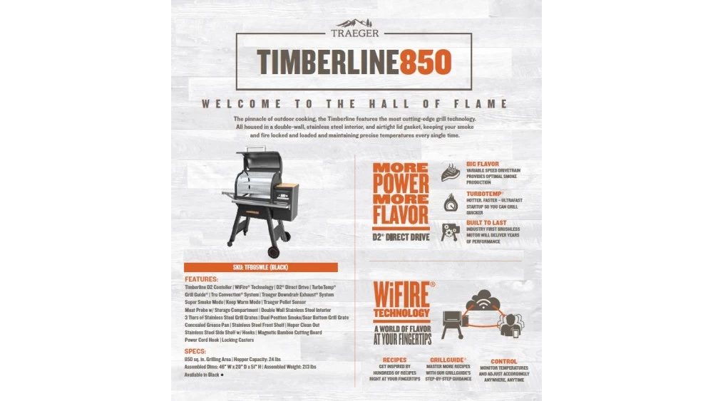 Traeger - Timberline D2 850 Pellet BBQ - Free Cover 10 Traeger - Timberline D2 850 Pellet BBQ - Free Cover - Image 10
