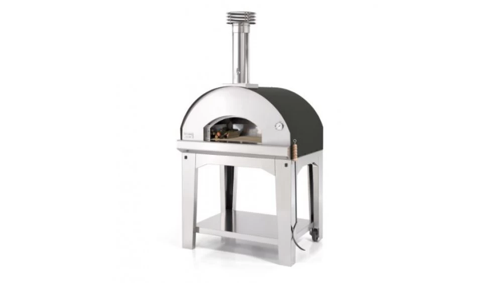 Fontana - Mangiafuoco Wood Pizza Oven With Trolley - Anthracite 1 Fontana - Mangiafuoco Wood Pizza Oven With Trolley - Anthracite