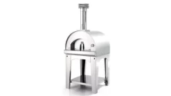 Fontana - Margherita Wood Pizza Oven With Trolley - Stainless Steel