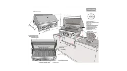 Sunstone Sun Series 5 Burner Built In Gas BBQ 10 Sunstone Sun Series 5 Burner Built In Gas BBQ -Kitchen Grill Store sun series 5 burner assembly 1 1000x563 1
